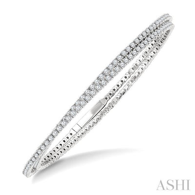Double Row Diamond Fashion Bangle