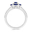 Sapphire & Diamond Halo Fashion Ring