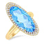 Blue Topaz & Diamond Fashion Ring