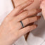 Bujukan Sterling Silver Black Spinel Fashion Ring