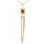 Ruby & Diamond Drop Pendant