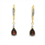 Garnet & Diamond Leverback Earrings