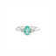 IGI Certified Paraiba Tourmaline & Diamond Three Stone Ring