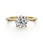 Round Diamond Straight Band Engagement Ring
