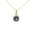 Amethyst & Diamond Pendant