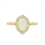 Australian Opal & Diamond Halo Fashion Ring