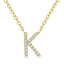 Block Initial Necklace