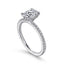 Oval Diamond Hidden Halo Engagement Ring