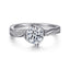 Round Diamond Twist Engagement Ring