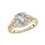 Oval Diamond Split Shank Engagement Ring
