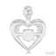Silver Heart Shape Emotion Diamond Earrings