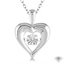 Silver Heart Shape Emotion Diamond Fashion Pendant