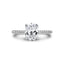 Oval Diamond Straight Band Engagement Ring
