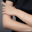 Silver Sideway Cross Diamond Lariat Fashion Bracelet