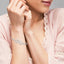Silver Infinity Heart Shape Diamond Lariat Bracelet