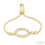 Gold Vermeil Circle Diamond Lariat Bracelet
