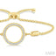 Gold Vermeil Circle Diamond Lariat Bracelet