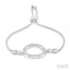 Silver Circle Diamond Lariat Bracelet