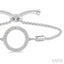 Silver Circle Diamond Lariat Bracelet