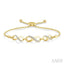Gold Vermeil Infinity Diamond Lariat Bracelet