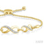 Gold Vermeil Infinity Diamond Lariat Bracelet