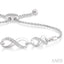 Silver Infinity Diamond Lariat Bracelet