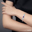 Silver Oval & Pear Shape Gemstone & Diamond Lariat Bracelet