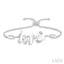 Silver Love Diamond Lariat Bracelet