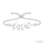 Silver Love Diamond Lariat Bracelet