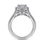Round Diamond Halo Engagement Ring