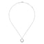 Diamond Open Circle Drop Pendant