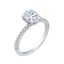 Oval Diamond Straight Band Engagement Ring