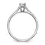 Round Diamond Straight Band Engagement Ring