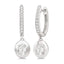 Diamond Drop Huggie Earrings