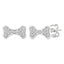 Petite Diamond Dog Bone Stud Earrings