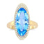 Blue Topaz & Diamond Fashion Ring