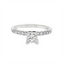 Princess-cut Diamond Straight Band Engagement Ring
