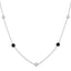 Black & White Diamond Station Necklace