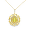 Cat's Eye Chrysoberyl & Diamond Medallion Pendant