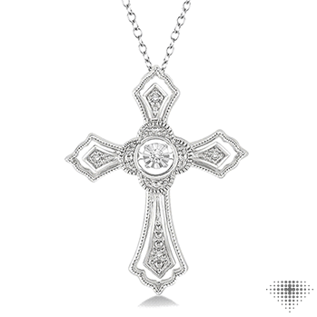 Silver Cross Emotion Diamond Fashion Pendant