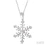 Silver Snowflake Diamond Fashion Pendant