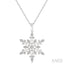 Silver Snowflake Diamond Fashion Pendant