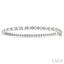 Silver Puffed Heart Shape Diamond Bangle