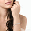 Silver Puffed Heart Shape Diamond Bracelet