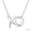 Silver X & O Diamond Fashion Pendant