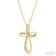 Gold Vermeil Cross Diamond Fashion Pendant