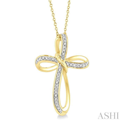 Gold Vermeil Cross Diamond Fashion Pendant