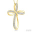 Gold Vermeil Cross Diamond Fashion Pendant