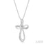 Silver Cross Diamond Fashion Pendant
