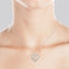 Silver Double Heart Shape Diamond Fashion Pendant